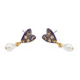 Lunar moth earrings by Fable England